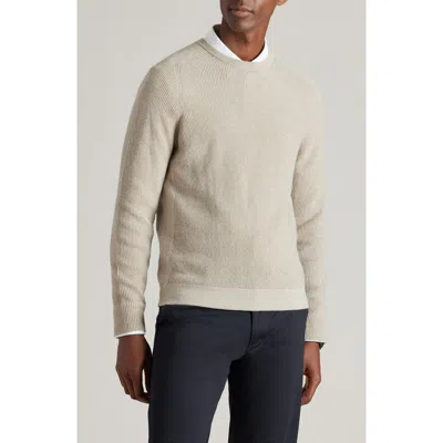 Rhone Walden Waffle Wool & Cashmere Sweater In Stone