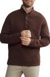 Rhone Weekend Quilted Pullover In Ristretto Brown Heather
