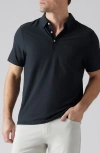 Rhone Wfh Knit Polo In Black Solid