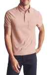 Rhone Wfh Knit Polo In Rose Dust Heather