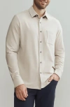 Rhone Wfh Knit Button-up Shirt In Neutral