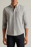 Rhone Wfh Knit Button-up Shirt In Gray