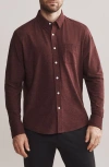 Rhone Wfh Knit Button-up Shirt In Burgundy