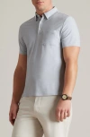 Rhone Wfh Knit Polo In Arctic Blue Heather