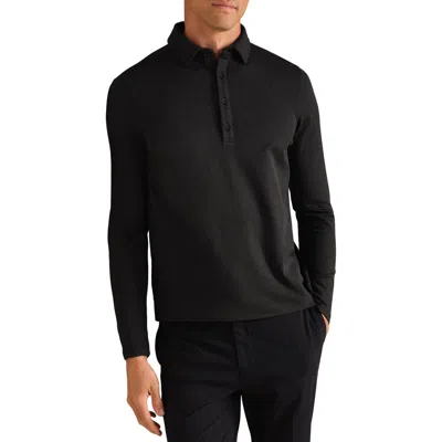 Rhone Wfh Rib Midweight Polo In Black