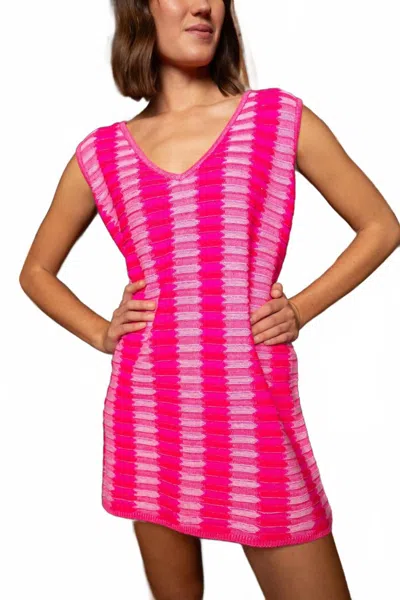 Rhowe By Anna Cate Madelyn Mini Dress In Hot Pink