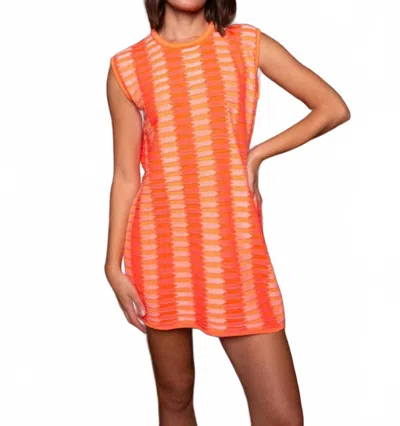 Rhowe By Anna Cate Wells Mini Dress In Bright Orange