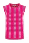 Rhowe Camille Knit Top In Hot Pink In Pink