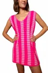 Rhowe Madelyn Mini Dress In Hot Pink In Pink