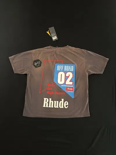 Pre-owned Rhude 02 Logo Tee In Vintage Grey