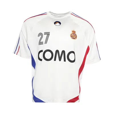 Pre-owned Rhude 27 Jersey Tee 'off White/navy/red' | Men's Size Xl