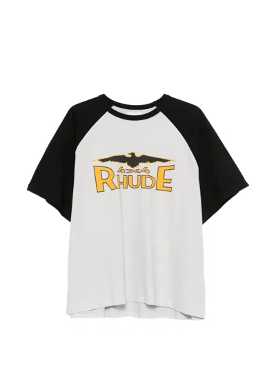 Rhude 4x4 Spirit Logo-print Raglan-sleeve T-shirt In Gray