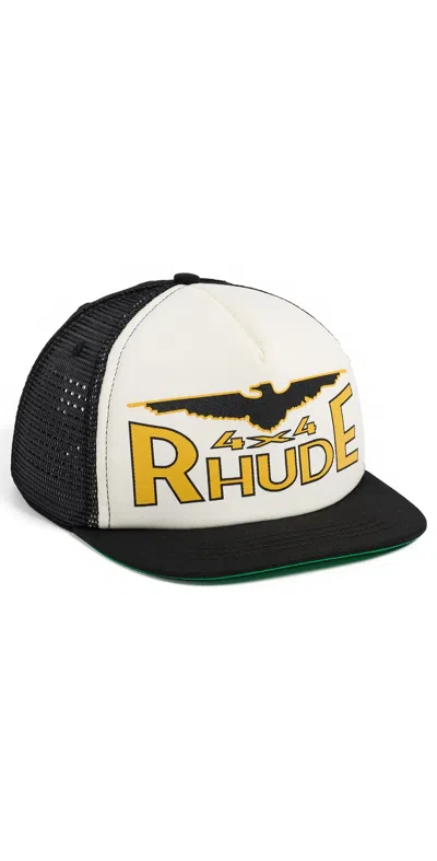 Rhude 4x4 Spirit Trucker Hat Black/white/yellow