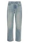 Rhude '90s High-waisted Faded Wash Denim Trousers