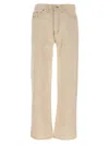 Rhude Retro Denim Trousers With Belt Loop Details In Beige