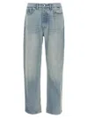 Rhude '90s High-waisted Faded Wash Denim Trousers In Blue