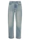 Rhude '90s High-waisted Faded Wash Denim Trousers