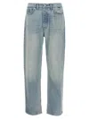 Rhude '90s High-waisted Faded Wash Denim Trousers In Blue
