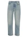 Rhude '90s High-waisted Faded Wash Denim Trousers In Blue