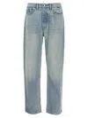 Rhude '90s High-waisted Faded Wash Denim Trousers In Blue