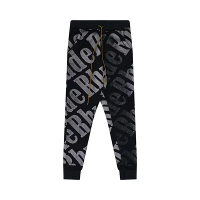 Pre-owned Rhude All Over Sweatpants 'black' | Men's Size M