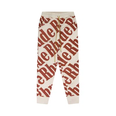 Pre-owned Rhude All Over Sweatpants 'cream' | Men's Size Xl