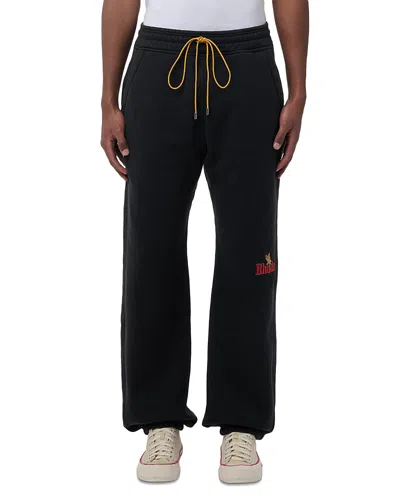 Rhude American Spirit Cotton Drawstring Sweatpants In Black