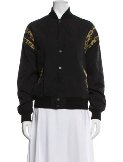 Pre-owned Rhude Animal Print Bomber Jacket In Black