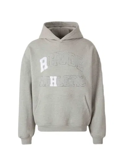 Rhude Athletic Printed Hoodie In Gray