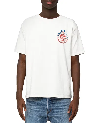 Rhude Automobile Club Graphic Tee In White