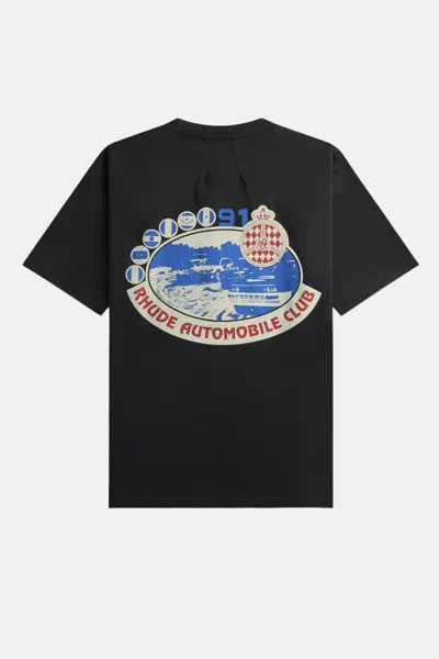 Rhude Automobile Club T Shirt In Black