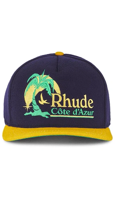 Rhude Azur Coast Hat In Navy