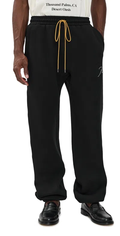 Rhude Baggy Snap Cargo Pants Black/ White In Animal Print