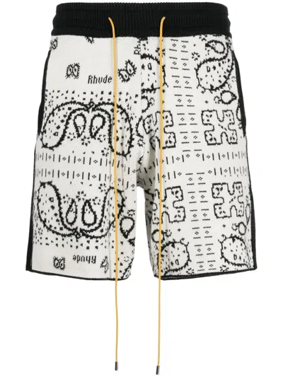Rhude Banco Knitted Shorts In Black