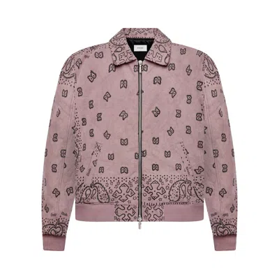 Pre-owned Rhude Bandana Bomber Jacket 'pink' | Men's Size Xl