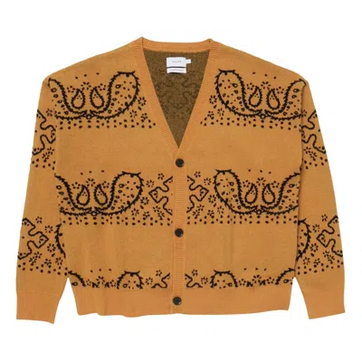 Pre-owned Rhude Bandana Knit Cardigan 'yellow/black'