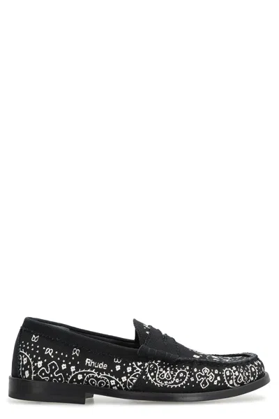 Rhude Bandana Loafers In Black
