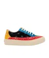 Rhude Bandana Print Sneakers In Nude
