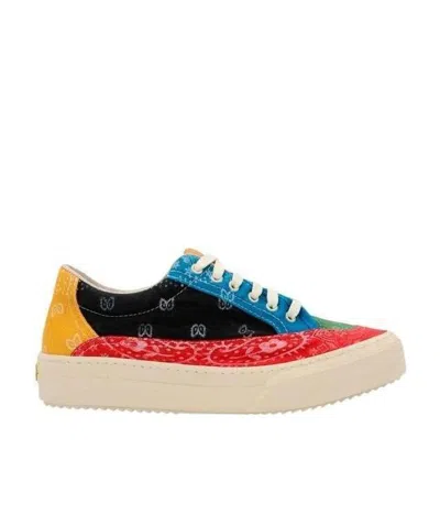 Rhude Bandana Print Sneakers In Nude