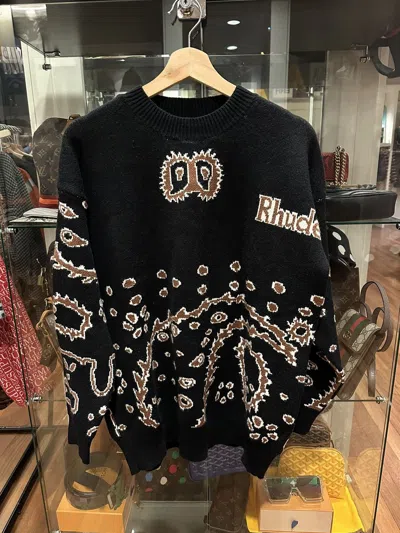 Pre-owned Rhude Bandana Sweater In Black