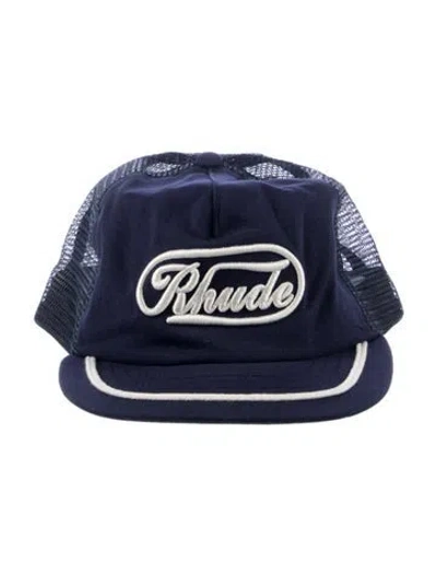 Pre-owned Rhude Baseball Cap In Blue