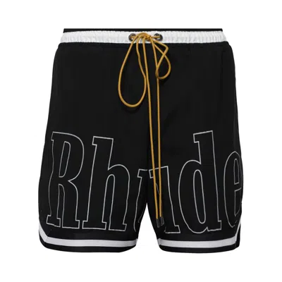 Pre-owned Rhude Basketball Swim Short 'black' | Men's Size Xs