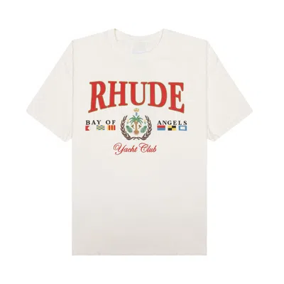 Pre-owned Rhude Bay Of Angels Yacht Tee 'vintage White' | Men's Size S