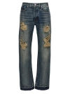Rhude Beach Bum Mid-rise Jeans In Blue