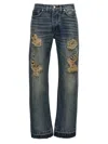Rhude Beach Bum Mid-rise Jeans In Gray