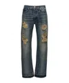 Rhude Beach Bum Loose-fit Jeans In Black