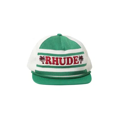 Pre-owned Rhude Beach Club Hat 'green/cream'