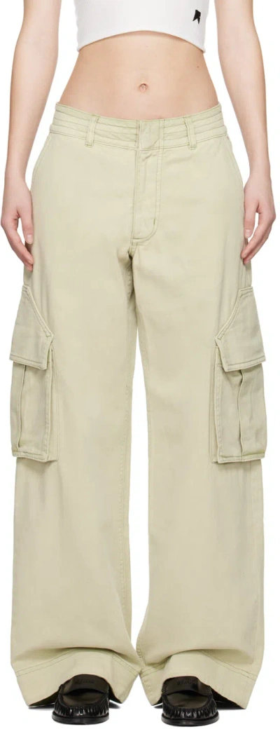 Rhude Beige Faded Cargo Pants In 2043 Beige