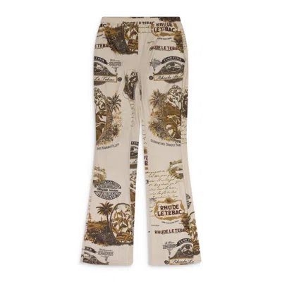 Rhude Beige Flared Le Tebal Pant In Brown