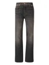 Rhude Belt-loop Button-fastening Jeans In Black